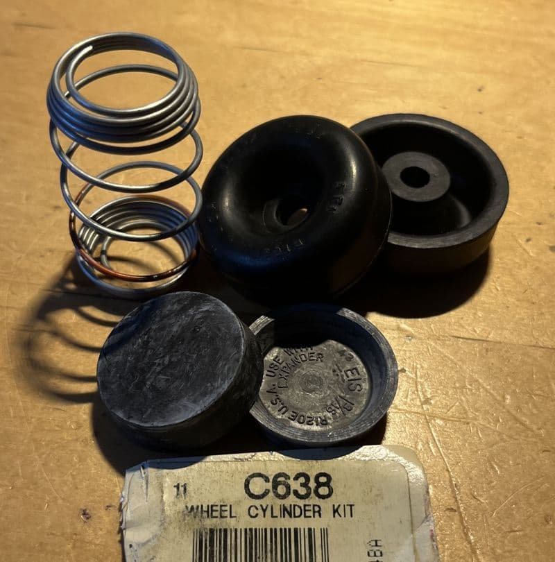 1963-1964  C2 Corvette, Front  Wheel Cylinder 1 3/16 Rebuild Kit  C638 ,New