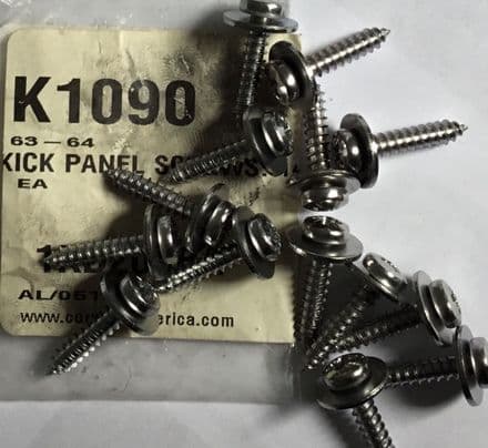 1963-1964 C2 Corvette,Kick Panel 14 piece SCREW SET CA K1090 new
