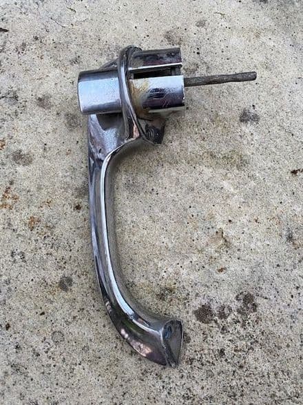 1963-1964 C2 Corvette, OEM Outside LH pass side Door Handle used , OK for 55 years old