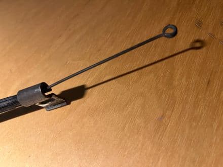 1963-1966 C2 32" O.L. heater Control Cable, inc untested switch, Used no knob cable stuck