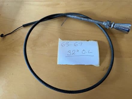 1963-1966 C2 Corvette 32" O.L. RH Defroster Control Cable, Used