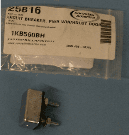 1963-1966 CORVETTE C2 Circuit Breaker Power Window or Headlight door. CA25816 new