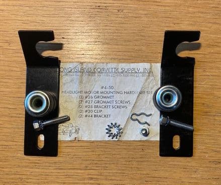 1963 - 1967 C2 CC 442042 LIC 4-50 Headlight Motor MOUNT KIT Brackets, INCOMPLETE