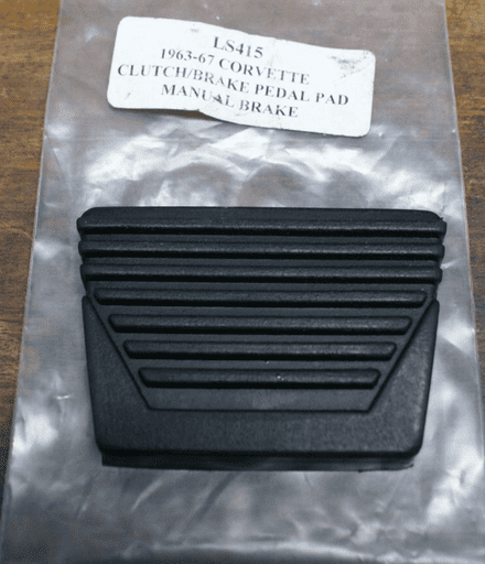 1963-1967 C2 Corvette,Clutch/Brake Pedal Pad (Manual),LS415,New