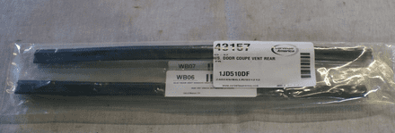 1963-1967 C2 Corvette Coupe,Door Vent Rear Pair Weatherstrips,New