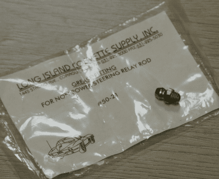 1963-1967 C2 Corvette, Grease Fitting For Non Power Steering Relay Rod,L.I.C 50-21,New