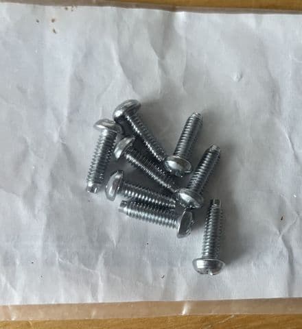 1963-1967 C2 Corvette, Rear Tail Light 8pc SCREW SET LIC repro new