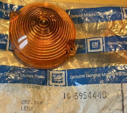 1963-1967 Corvette C2 GM 5954440 , Amber Fr Park Signal Lens