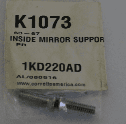 1963-1967 Corvette C2, K1073 Inside Mirror Support-Header Screws (2pc),New