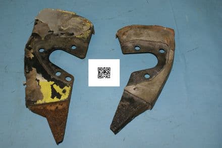 1963-1967 Corvette C2 Pair of Inner & Outer Headlight to Body Support Brackets, Used restorable