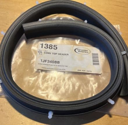 1963-1967 Corvette Convertible FR TOP header SEAL newcorrect