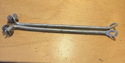 1963-1973 PAIR. Corvette,  10" zinc plated RODS Body Bumper Brace used