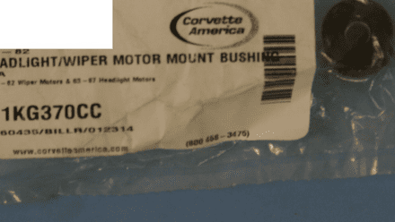 1963-1982 C2 C3 Corvette,Headlight/ Wiper Motor Mount Bushing,New