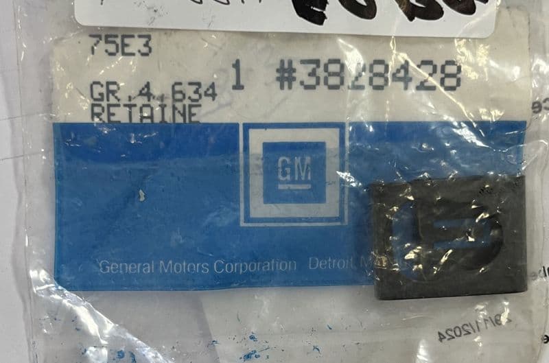 1963-1996 Corvette C2 C3 C4 GM 3828428 Brake Pedal Clevis Pin Retainer, 32965, New