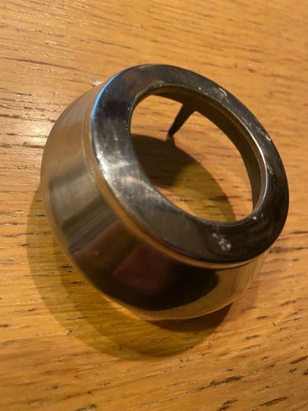 1963-64 C2 3863688 Window Winder Bezel, REPRODUCED IN DIECAST and chromed, unusual and beautiful