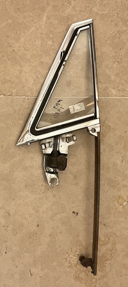 1963-67 C2 Corvette Convertible LH Quarter Vent Window & Frame,Date Glass date JG GM 3823305,Used