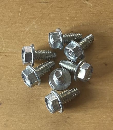 1963-67 C2 set of 7 ZIP SF 743 CC442080 headlamp end reinforcement 7 only SCREWS new