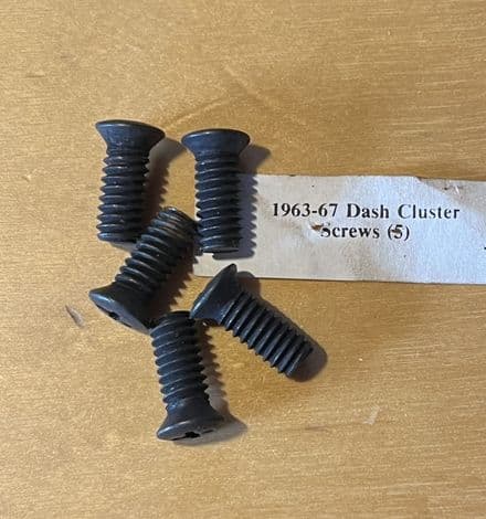 1963-67 Dash Cluster Screws 5pc,33001, New