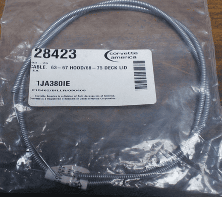 1963-75 Cable For Decklid, CA 28423, LIC 19-33 New