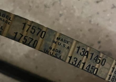 1963-82 DAYCO 17570 wide A/C Belt,Length-57.00",13A1450 New