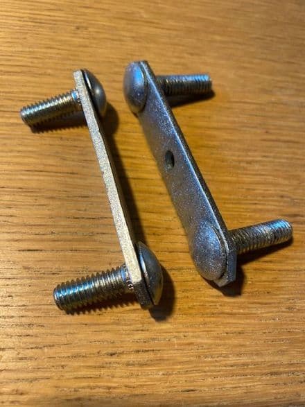 1963 -82 pair C2 C3 Corvette,Power Steering Ram Bracket, OEM used zinc plated