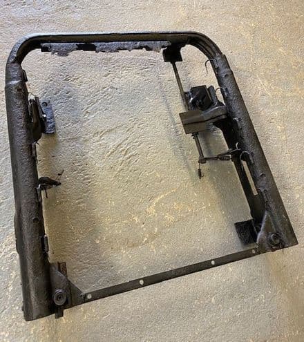 1963 single SEAT BASE , with height adjust. Rusted , blasted and lightly painted. Restorable