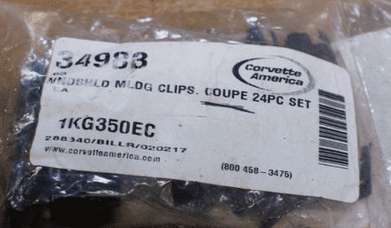 1963 Windshield Moulding Clips (Coupe) 24pc,34983,New