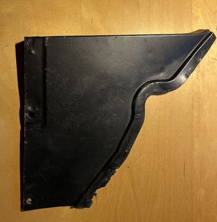 1964-67 RH Outer Splash Shield GM37972756 original used rusty hidden edge