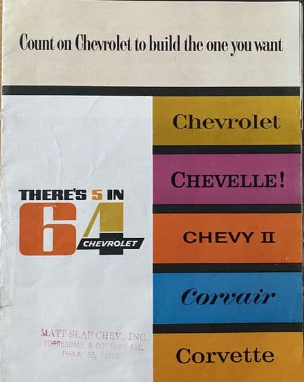 1964 Chevrolet Original Range Brochure 1964 B64 range