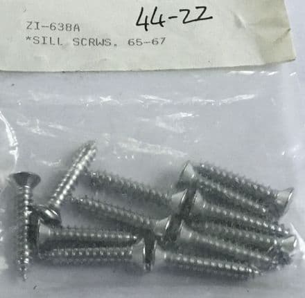 1965-1966 C2 Corvette,Door SILL SCREW SET 12X ,New
