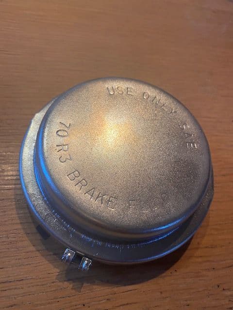 1965 - 1966  C2 MASTER CYLINDER LID COVER non-power non-servo .restored with used gasket plated