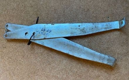 1965-1967 C2 Corvette, PAIR Front Bumper SUPPORT though grille zinc coat 3866405- 6