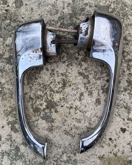 1965-1967 PAIR C2 OEM Outside Door Handles GM 5719142 GM5719143 used , OK for 55 years old