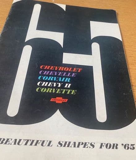 1965 Chevrolet Range Brochure 1965 B65 inc Full Size , Corvair, Chevelle Chevy II ,Corvette