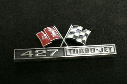 1966-1967 C2 Corvette,427 Big Block Side/Fender Emblem,GM 3876425,Used