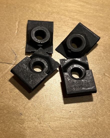 1966-1967 Corvette C2 , fan shroud mounting NUTS (4) GM 3792259 ZIP M-2498
