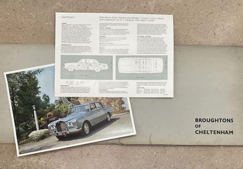 1966 ROLLS-ROYCE BENTLEY MOTOR CAR LITERATURE BROCHURE
