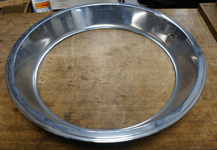 1967 C2 Corvette,Rally Wheel Trim,3" Deep,13" Diameter,Stainless Steel,GM 9796696,Used