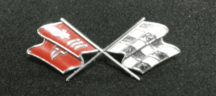 1968-1973 C3 Corvette,Fuel Door Emblem,GM 3954546,Restorable,Used