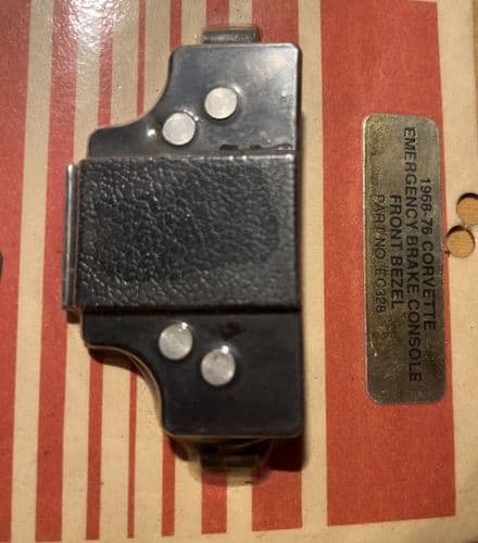 1968-1976 Corvette C3, Parking Brake Console Front Filler Bezel,New,