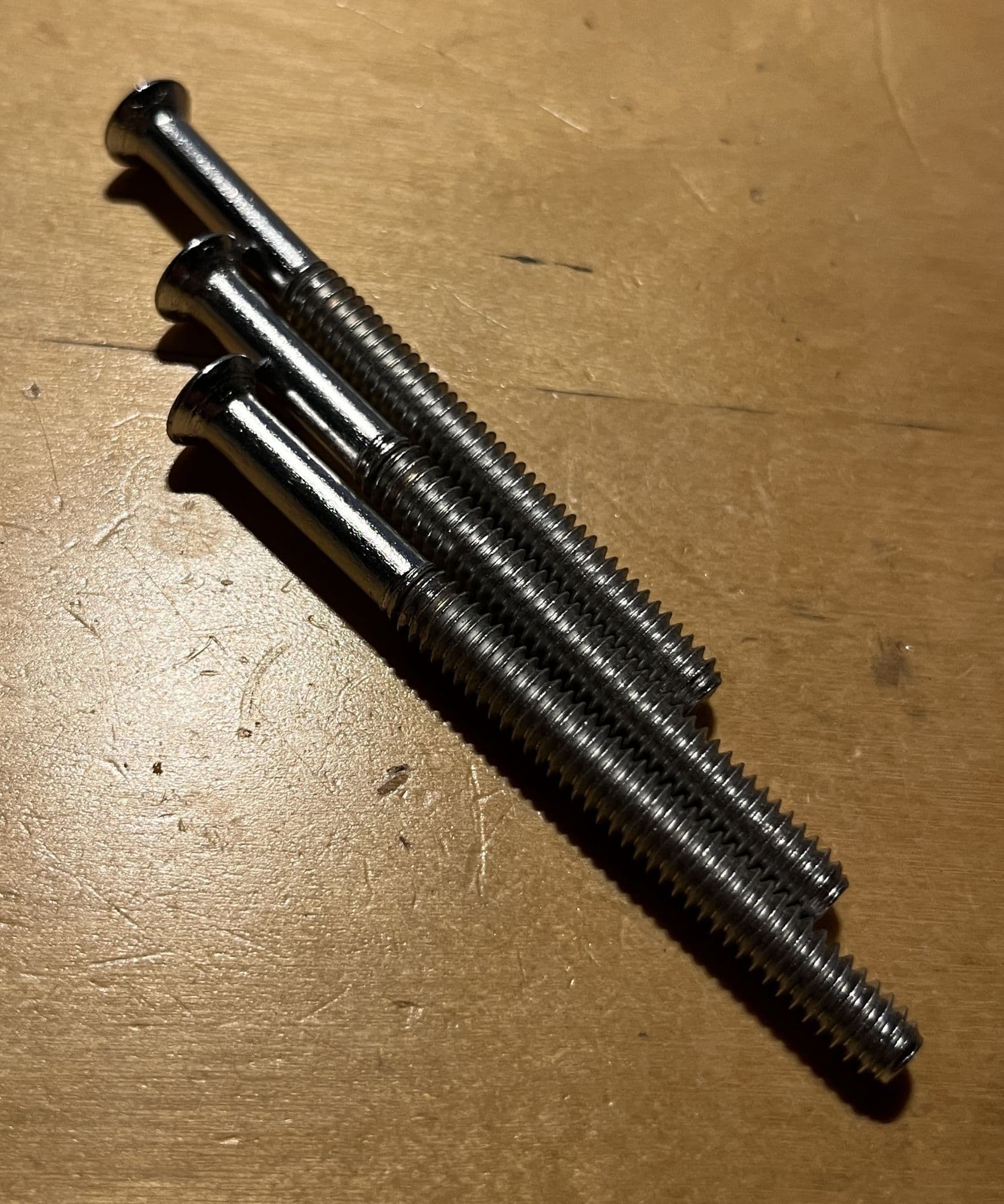 19681977 C3 Corvette 3 x 3" Luggage Rack Screws new chrome