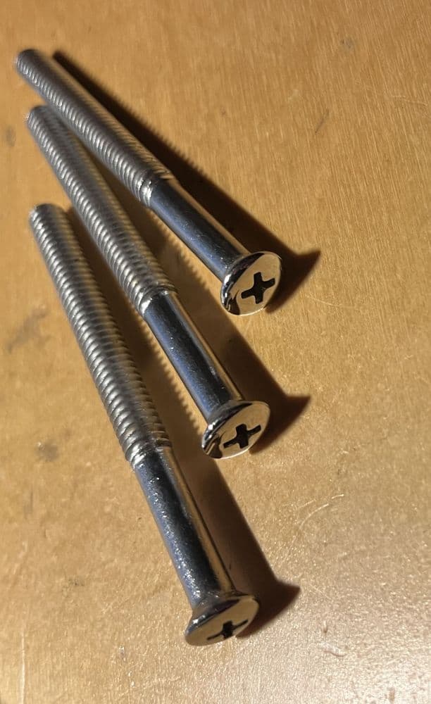 19681977 C3 Corvette 3 x 3" Luggage Rack Screws new chrome