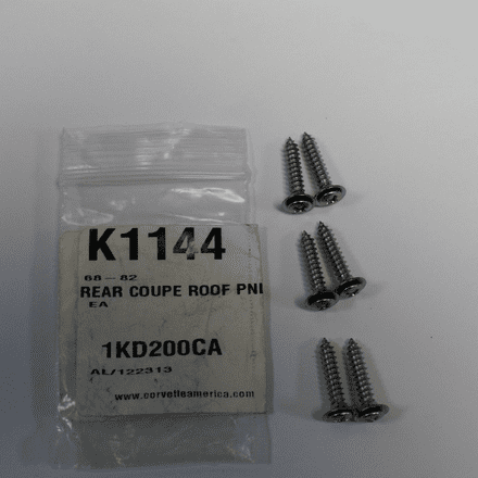 1968-1982 C3 Corvette Coupe,K1144 Rear Coupe Roof Panel Screws,New,Box B