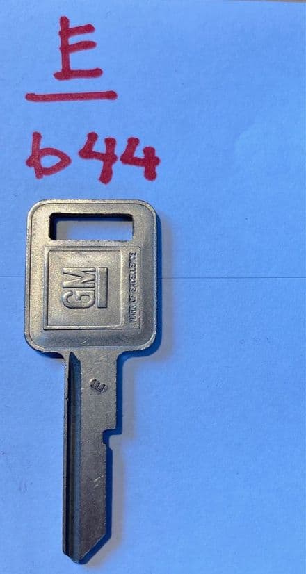 1968-1985 KEY E , B44 Corvette C3 -C4 Single Sided Square-Head Key Ignition (& door 68-70)
