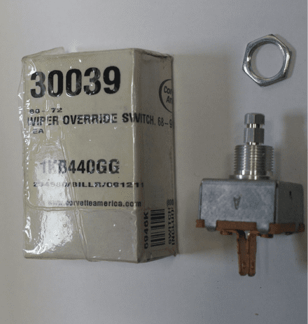 1968-72 C3 Corvette,Wiper Over ride Switch,30039,New