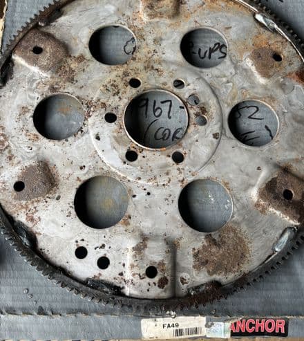 1968-79 168 Tooth Anchor FA49 FLEXPLATE flywheel with automatic .New but storage rusted