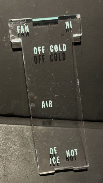 1968 C3 Corvette Climate Heater Control LENS without air. noAC NEW