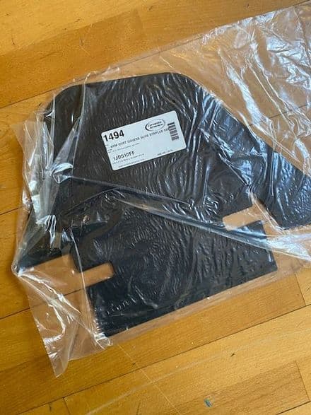 1968E Corvette C3, Front Inner Fender PAIR FLAPS over upper A-Arms