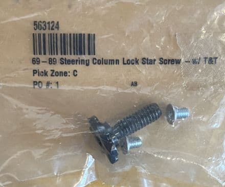 1969-1989 Corvette LOCK STAR SCREW GM 3949135 C3 C4 Tilt Tele T&T New