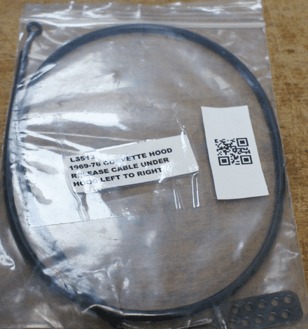 1969-76 Hood Release Cable (Under Hood) 69-76 Left to Right,LS513,New